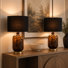 Roux Leopard Pattern Glass Table Lamp