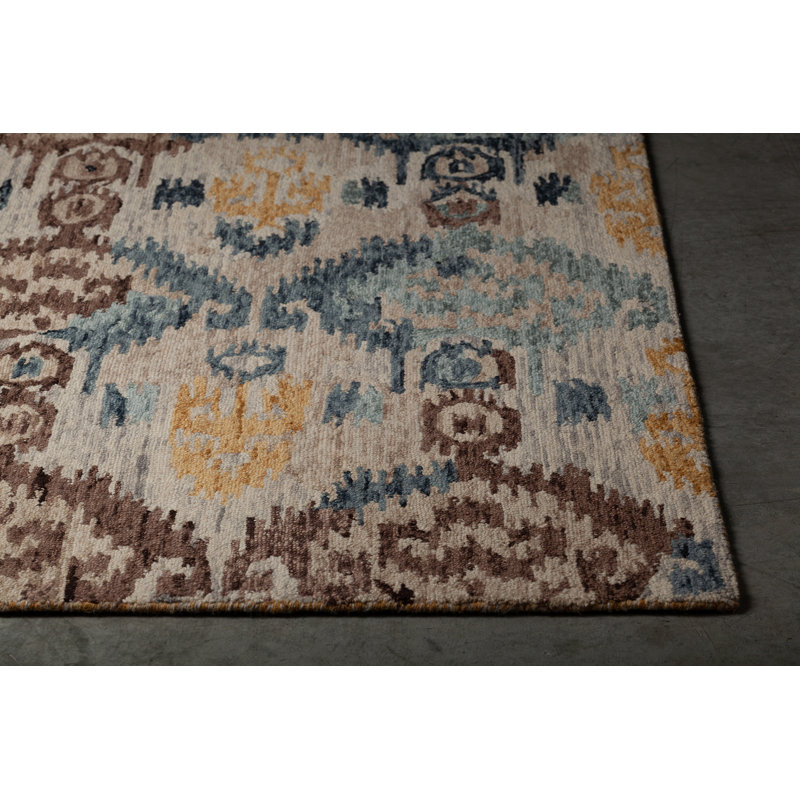 Tapis contemporain touffeté à la main Pennebaker, Rectangle 5 pi x 7 pi 6 po