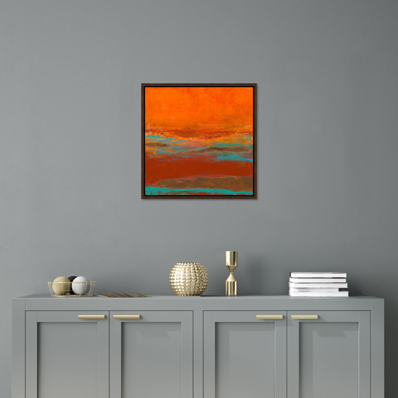 Fiery Vista I Painting by Patricia Harris, 31.75" H x 31.75" W, Image Brush Gel