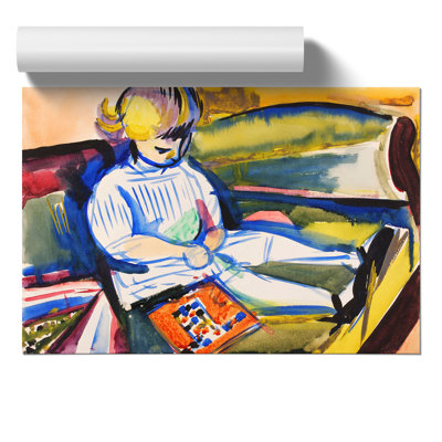 Child on Sofa by Henry Lyman Sayen - Frameless Print