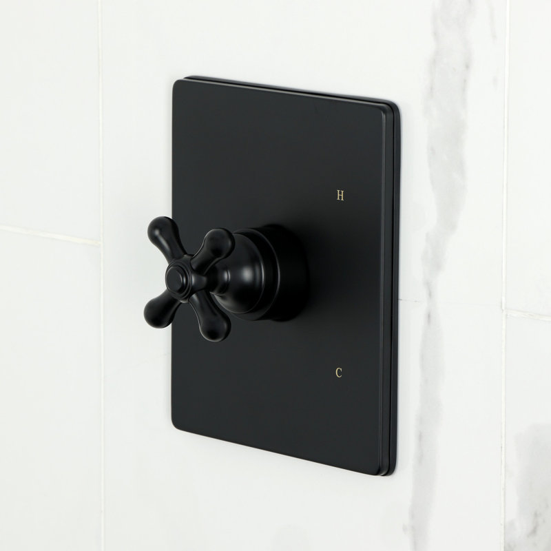 Kingston Brass Restoration Single-Handle Pressure Balanced Tub Faucet, Matte Black
