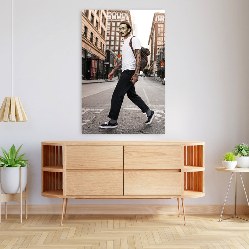 Art contemporain contemporain abstrait, art urbain, H 48 po x l 32 po