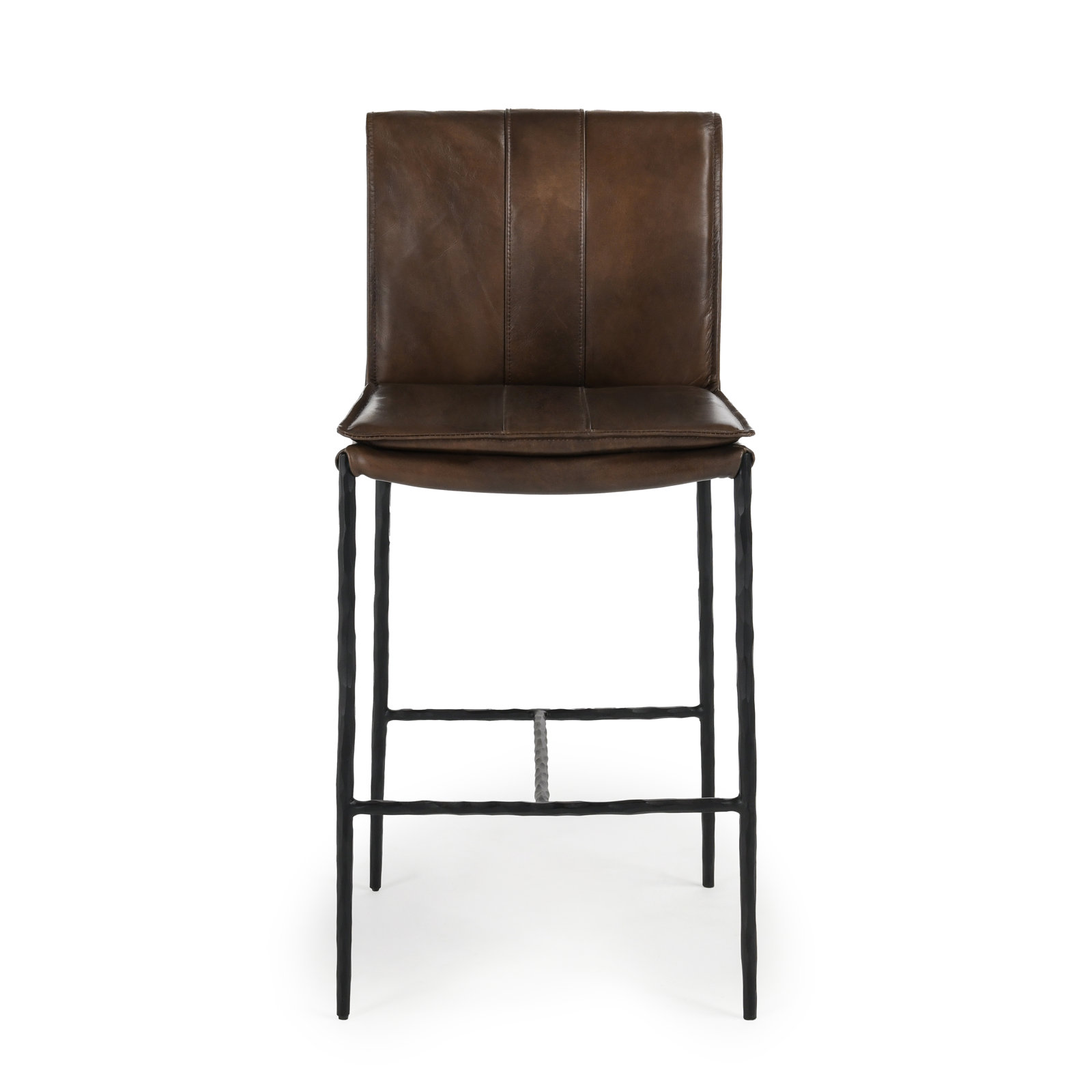 Mayer Leather Stool, Counter Stool (27" Seat Height), Brown