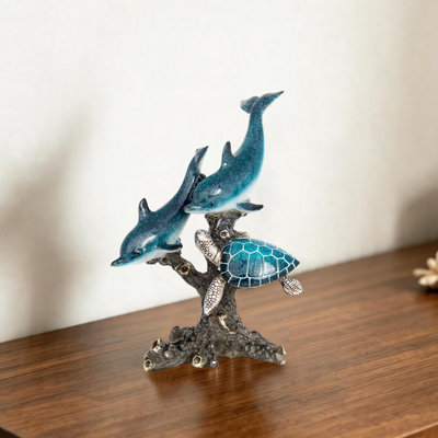 Coral Marine Animal Statue - Marine Life Sculpture Ornament Coastal Home Decor Desktop Collection Series