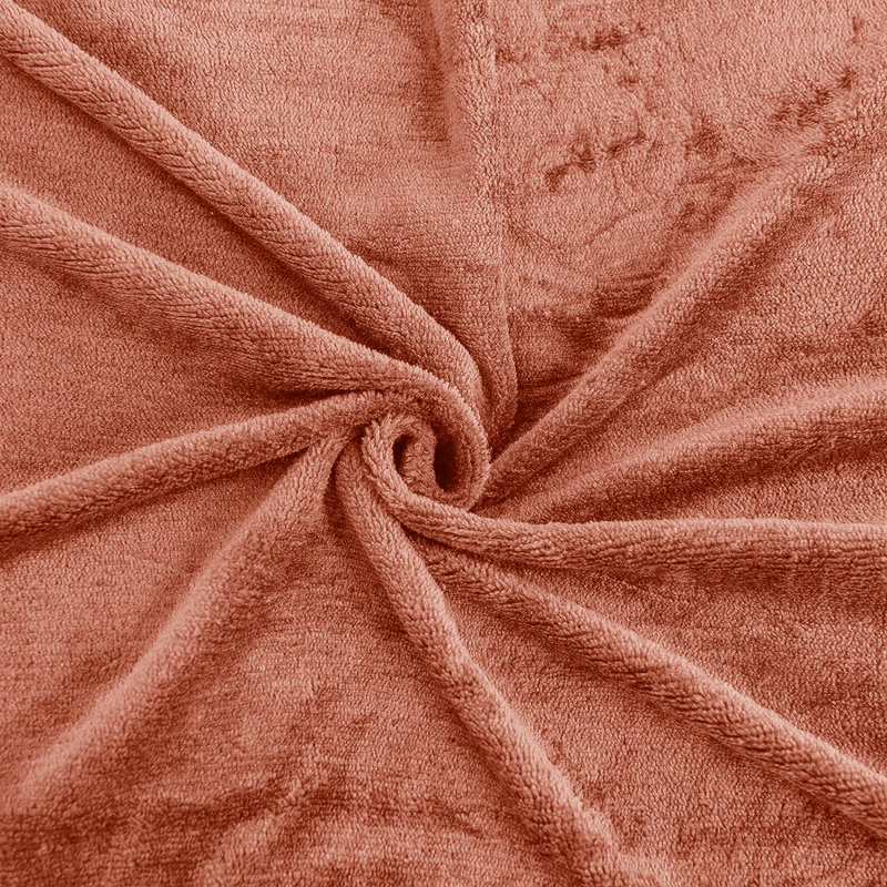 Sherpa Throw Blanket, 150cm W x 200cm L, Rust