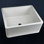 Luxury 19.88" x 17.88" Fireclay Modern Farmhouse Bathroom Sink, Reversible
