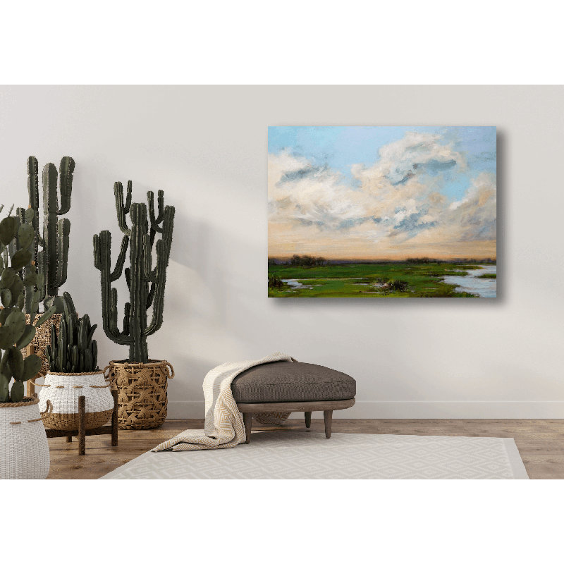 Solace II - Artist Enhanced Canvas Print, 41.5" H x 61.5" W x 1.75" D, White Framed Canvas