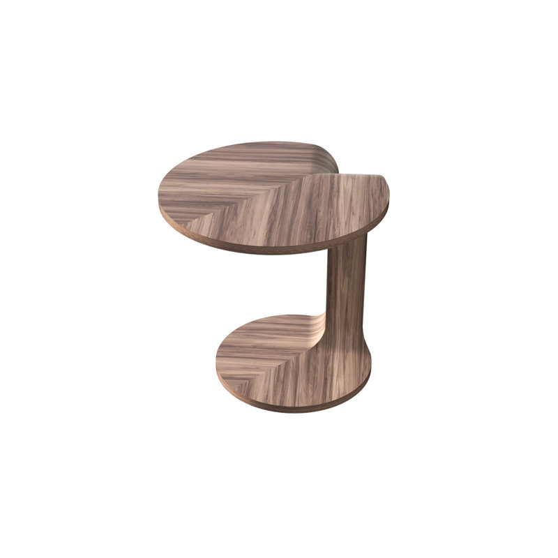 Table d'appoint Bloom Accord, H 19,7 po x l 19,7 po x P 19,7 po, Noyer noir