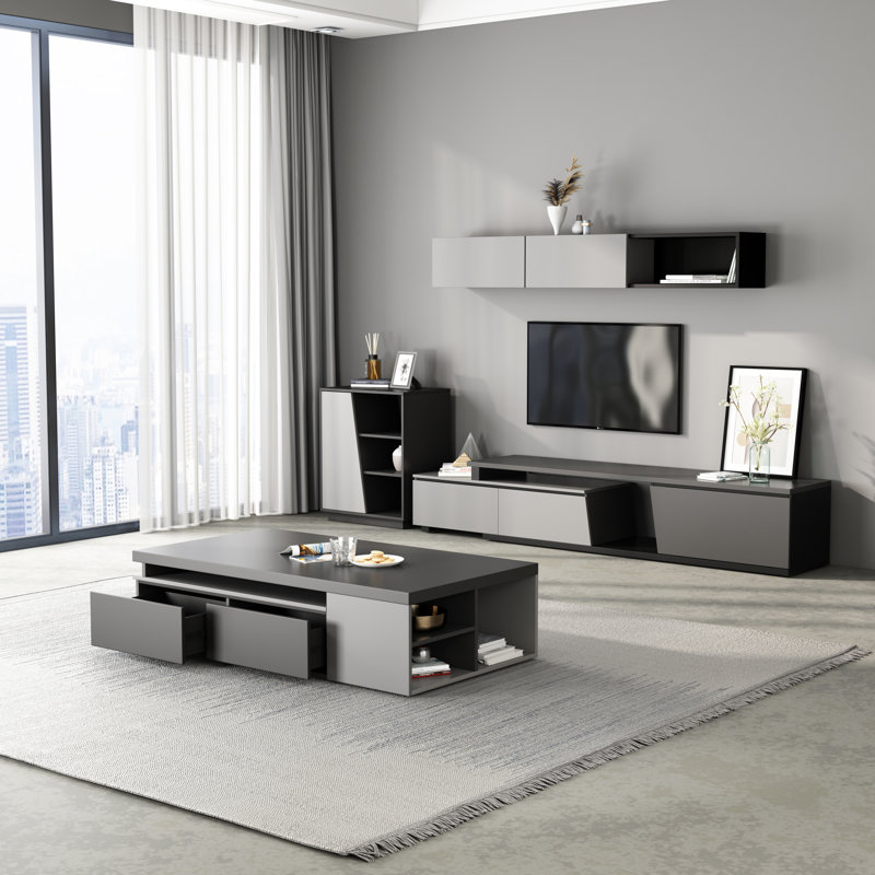 Kevondre 70.9'' Extendable Coffee Table with Storage Drawer