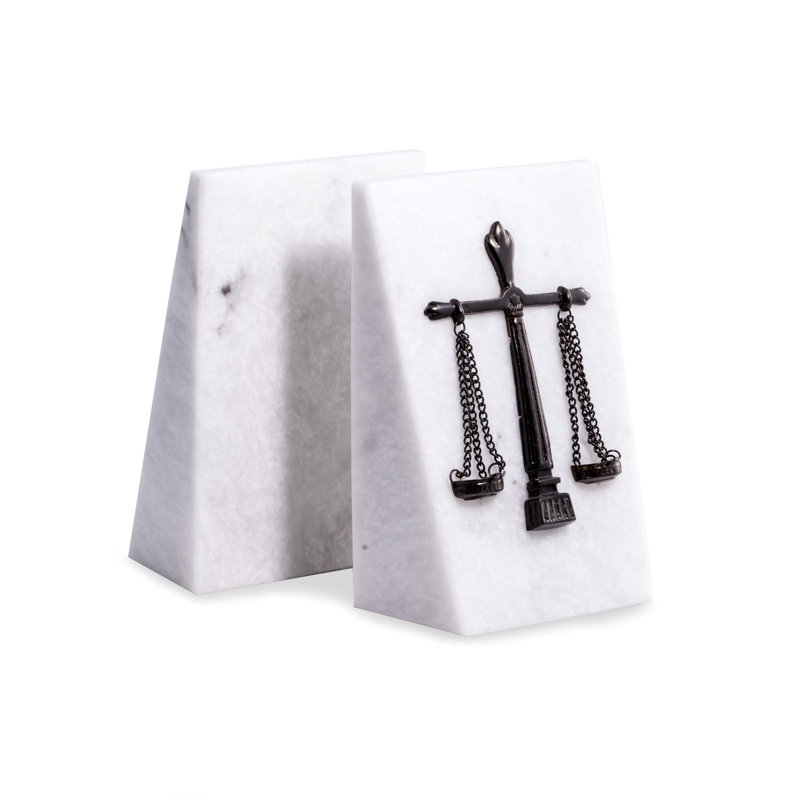 Modern & Contemporary Stone Non-Skid Bookends