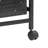 4-Tiermodern Black Rectangle File Storage Drawer Carts Carbon Steel File Storage Organizer On Wheels