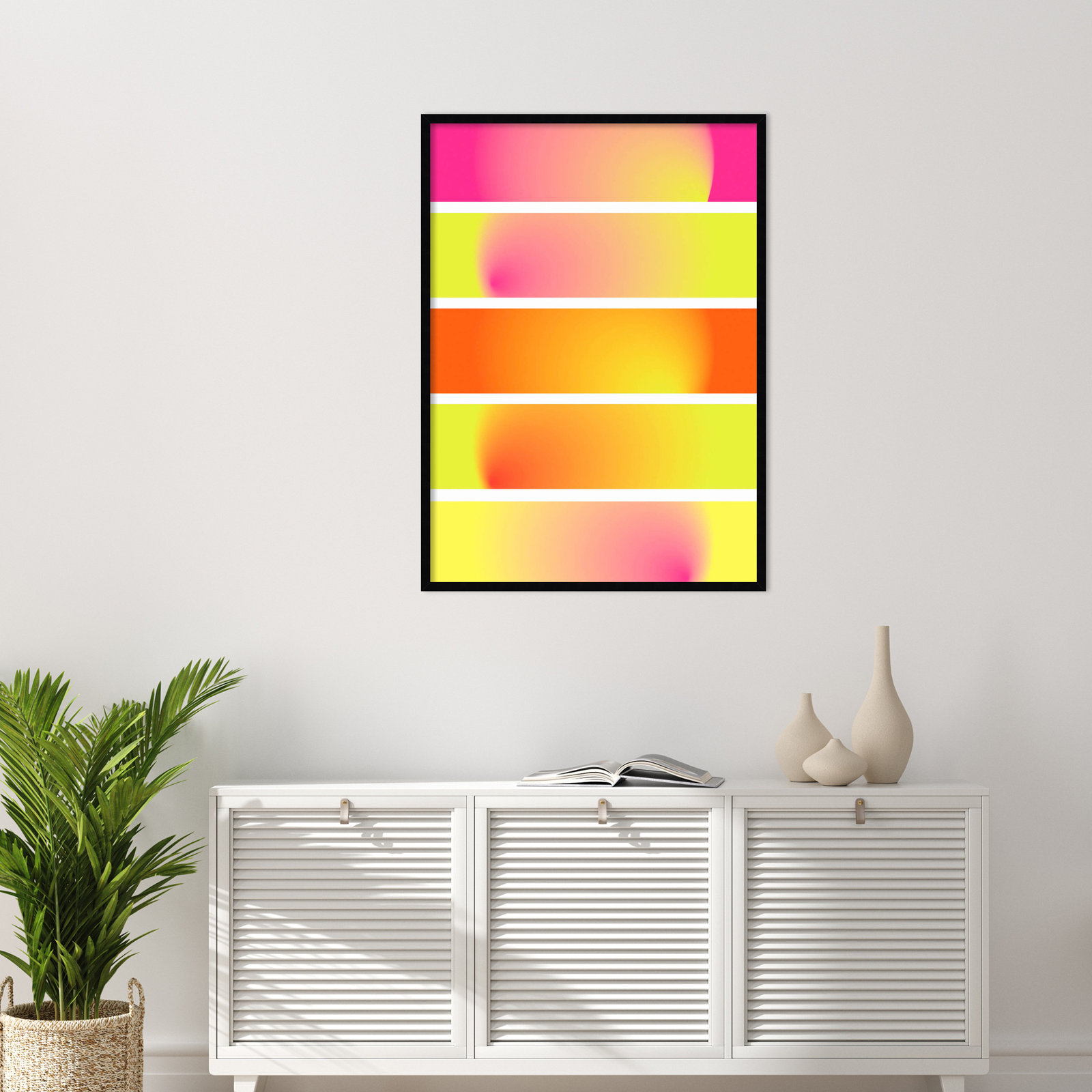 One Way by Valeria Castillo, 41" H x 30" W x 1" D, Black