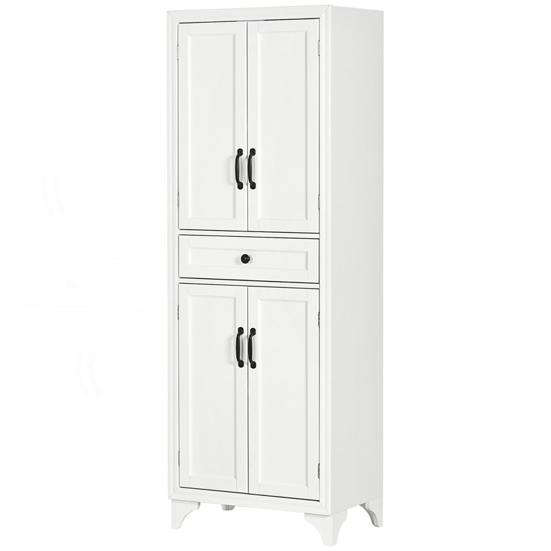 Armoire de cuisine autoportante à 4 portes avec tiroir