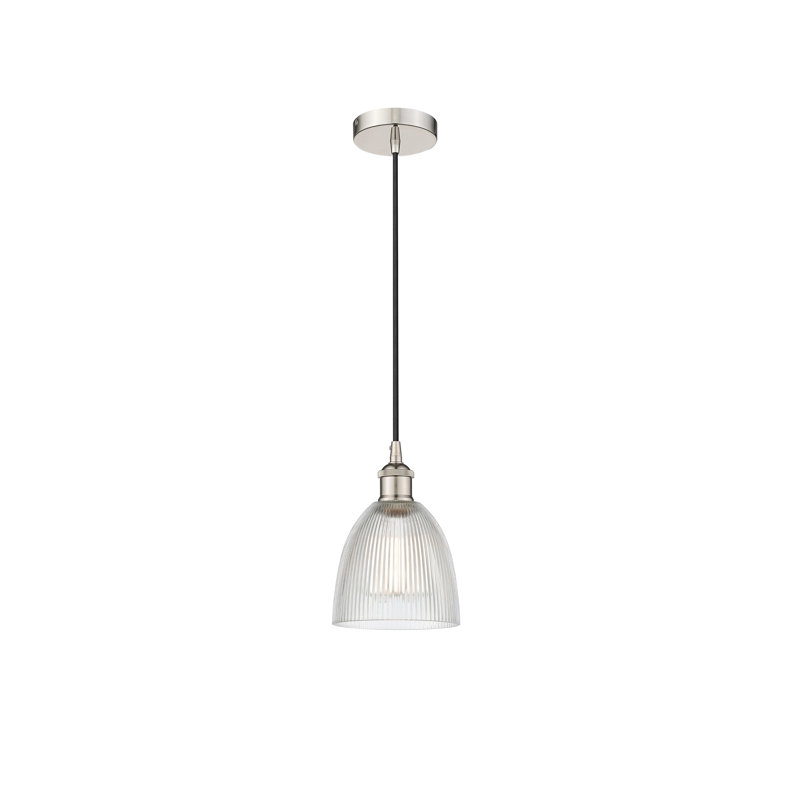 Philomene 1 - Light Single Pendant, Clear, Polished Nickel