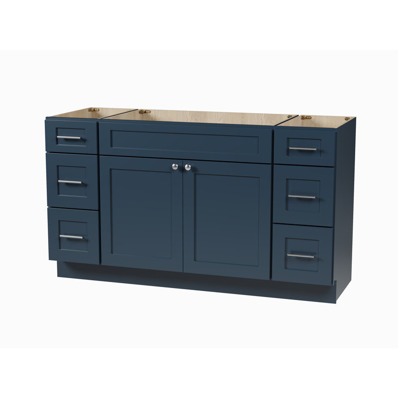 Base de meuble-lavabo simple 60 po Disar, Bleu
