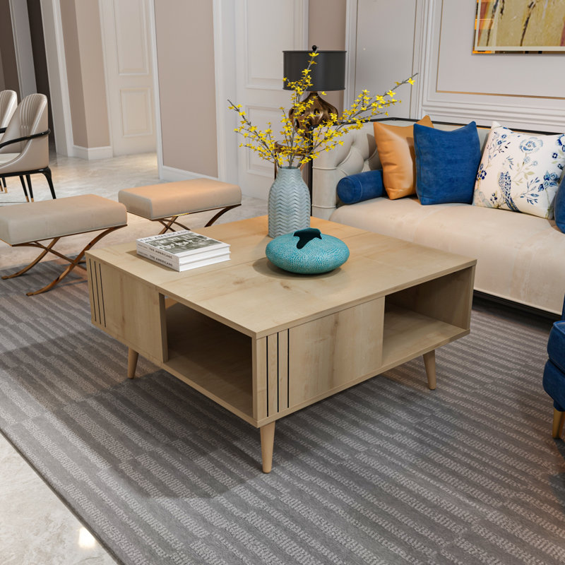 Aidtya Coffee Table with Storage, Sapphire Oak, Sapphire Oak