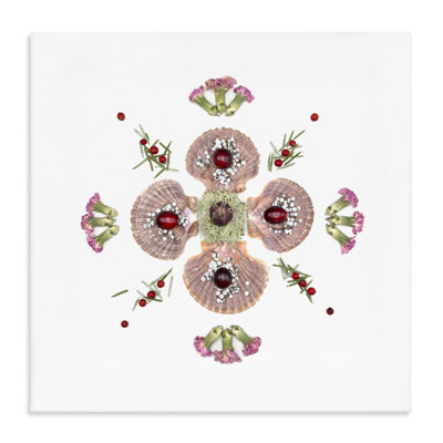 Clam Shells & Botanicals Pattern Canvas, design by Beth Adoette
