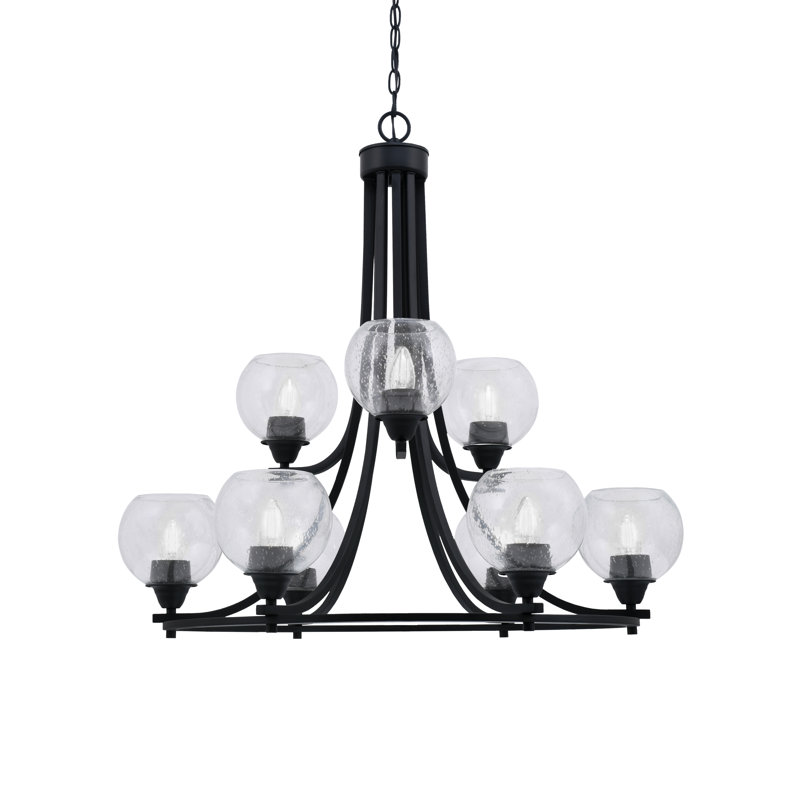 Lustre 9 lumières Paramount, Puceux transparent