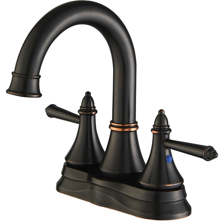 Centerset 2-handle Bathroom Faucet with Drain Assembly