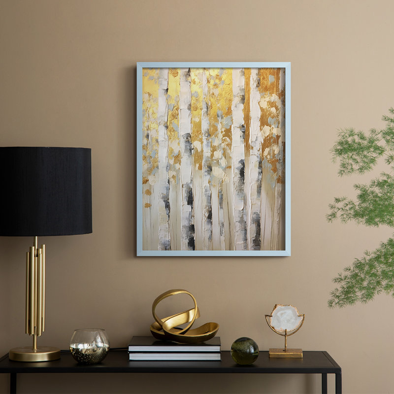 ABSTRACT Series CMXLIX Framed Print - Solid Wood, Blue, 21" H x 17" W