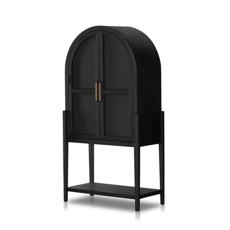 American Style Retro Simple Bookcase, Black