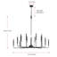 Luminaire suspendu de style bougie 16 lumières Airianna