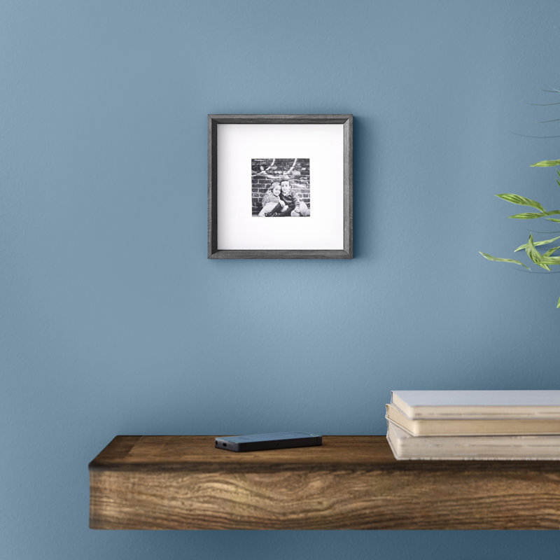 Arsav Picture Frame with Mat, 5" x 5", Gallery Grey