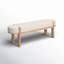 Banc en tissu orme foncé Karina-98239992
