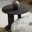 Ensemble de tables basses gigognes rondes Eudice avec plateau en marbre, table basse et table d'appoint modernes pour salon, ensemble de 2 pièces avec tablette de rangement