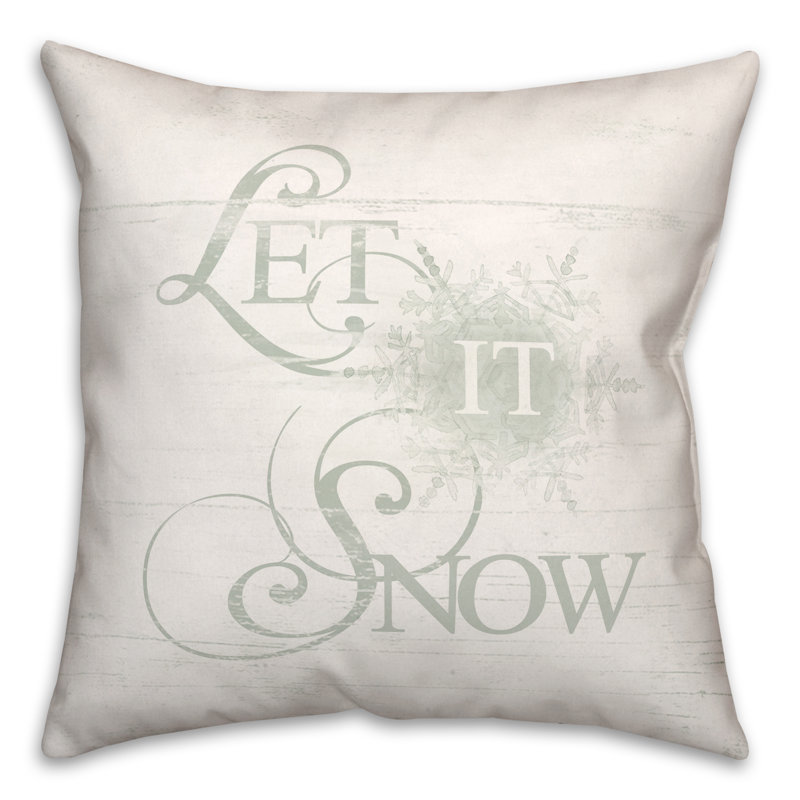  Let It Snowflake Square Pillow Cover & Insert, 18" x 18"