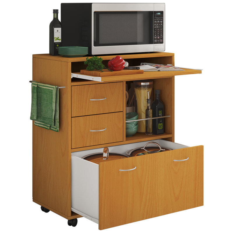 Quintine Wood Kitchen Cart, Beech