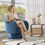 Fauteuil demi-tonneau pivotant clouté-1709067412