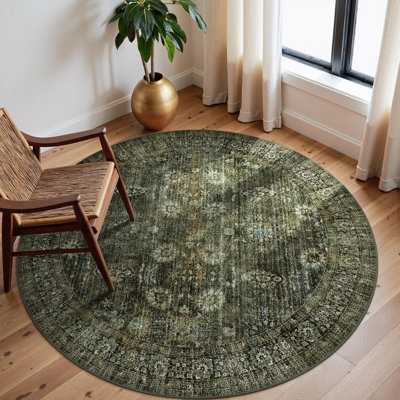 Green Bohemian Style Washable