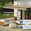 Auvent de terrasse rétractable pour la maison | Auvent de terrasse | Protection contre les rayons UV | Cadre noir manuel | Amélioré 2024-45055556-63869593-109194832