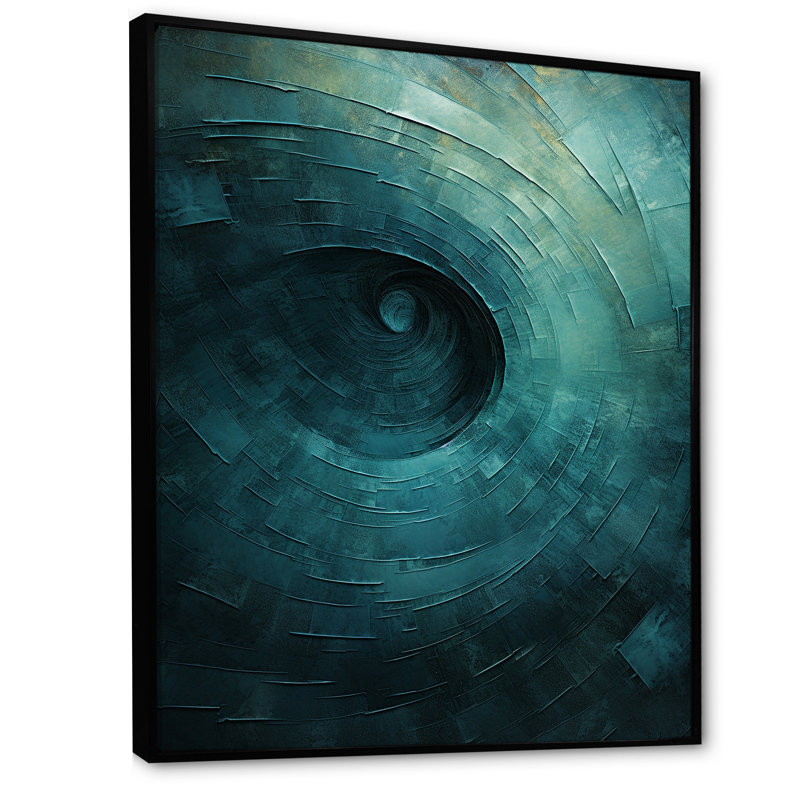 Coltson - spirales abstraites, art mural, H 32 po x l 16 po x P 1 po, Toile avec cadre flottant noir