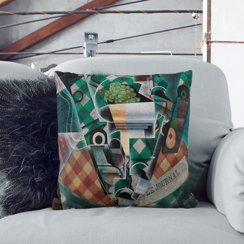 Abstract Square Cushion, 55cm H x 55cm W x 20cm D, Stone
