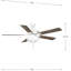 AirPro 52 po Ventilateur de plafond d'intérieur transitionnel blanc avec pales au fini bois antique-70761279