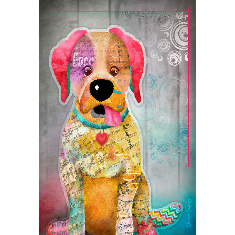 " Sit Stay Love Ii " by Connie Haley, 45" H x 30" W x 1.5" D