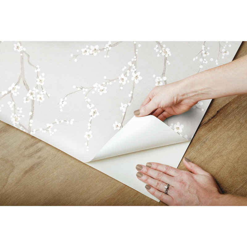 Arpin Peel & Stick Floral Roll, Neutral