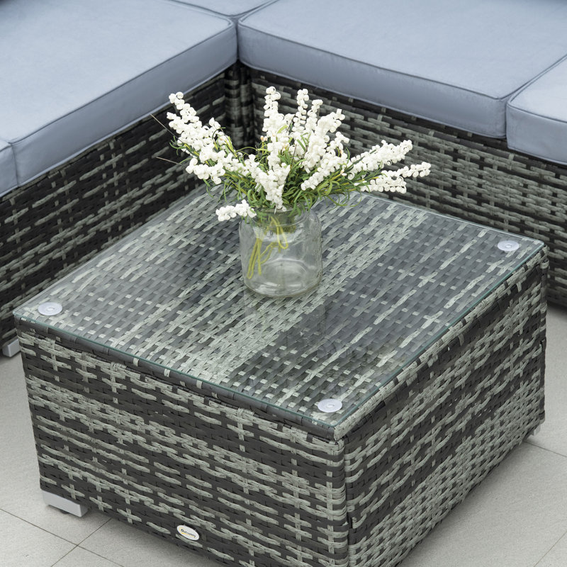Kishani Rattan 6 - Person Seating Group with Cushions