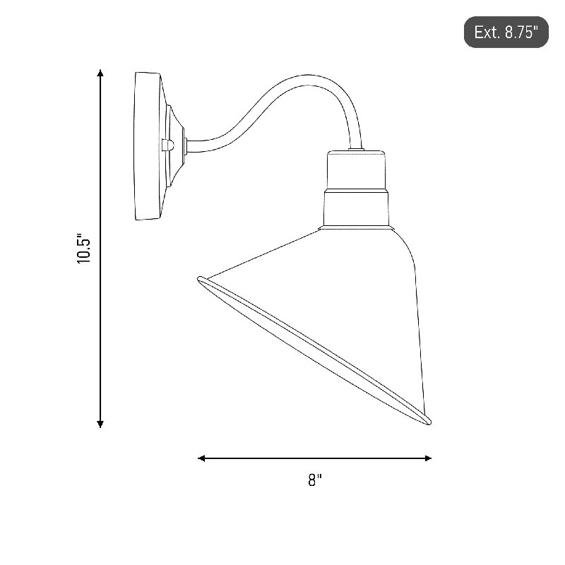Mechra Outdoor Armed Sconce