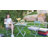 Water-Resistant Green Outdoor Seat Cushions, 3'' Thick, Set of 4-1672490658
