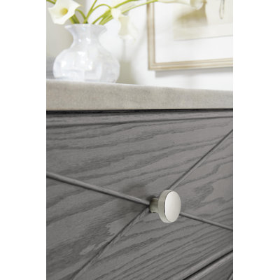 Bouton d'armoire en nickel poli de 1 5/16 po (33 mm) de diamètre Blackrock