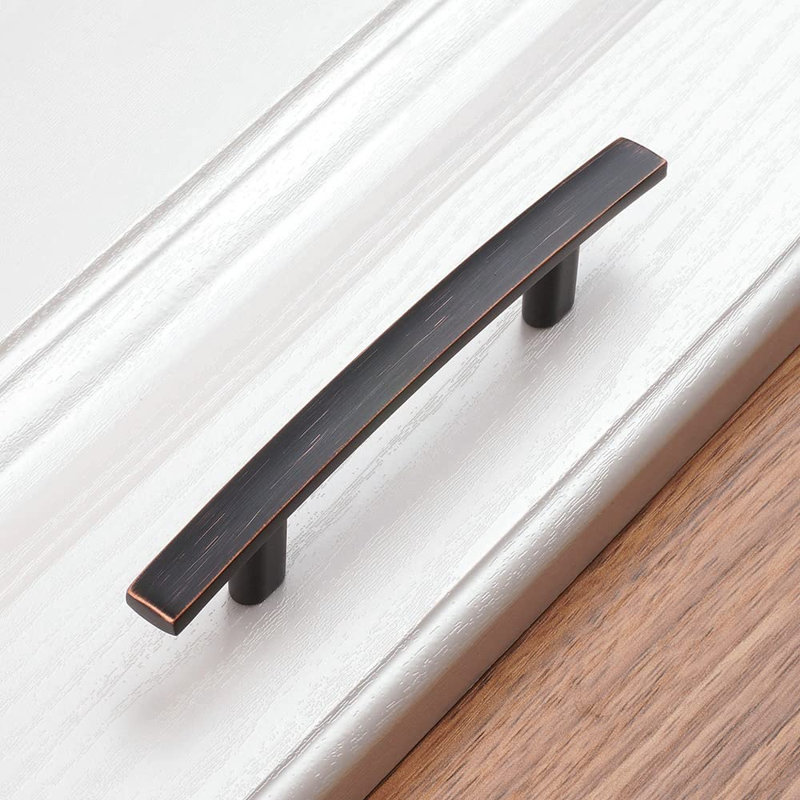 10 Pack 3 in Oil Rubbed Bronze Cabinet Pulls, Drawer Handles,Solid, Sturdy, Comfortable, Curved Hardware, Brushed Bronze Kitchen Cabinet Pulls, for Dresser Cupboard Bedroom Bathroom