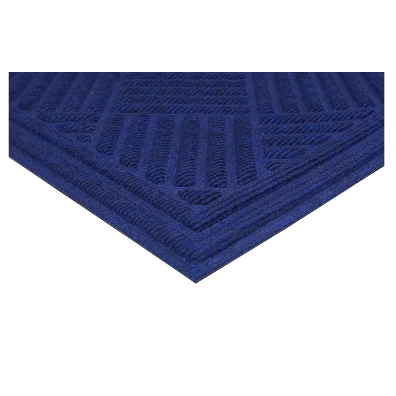 Chess Ribbed Mat 4" x 6", Blue, 36" W x 60" L
