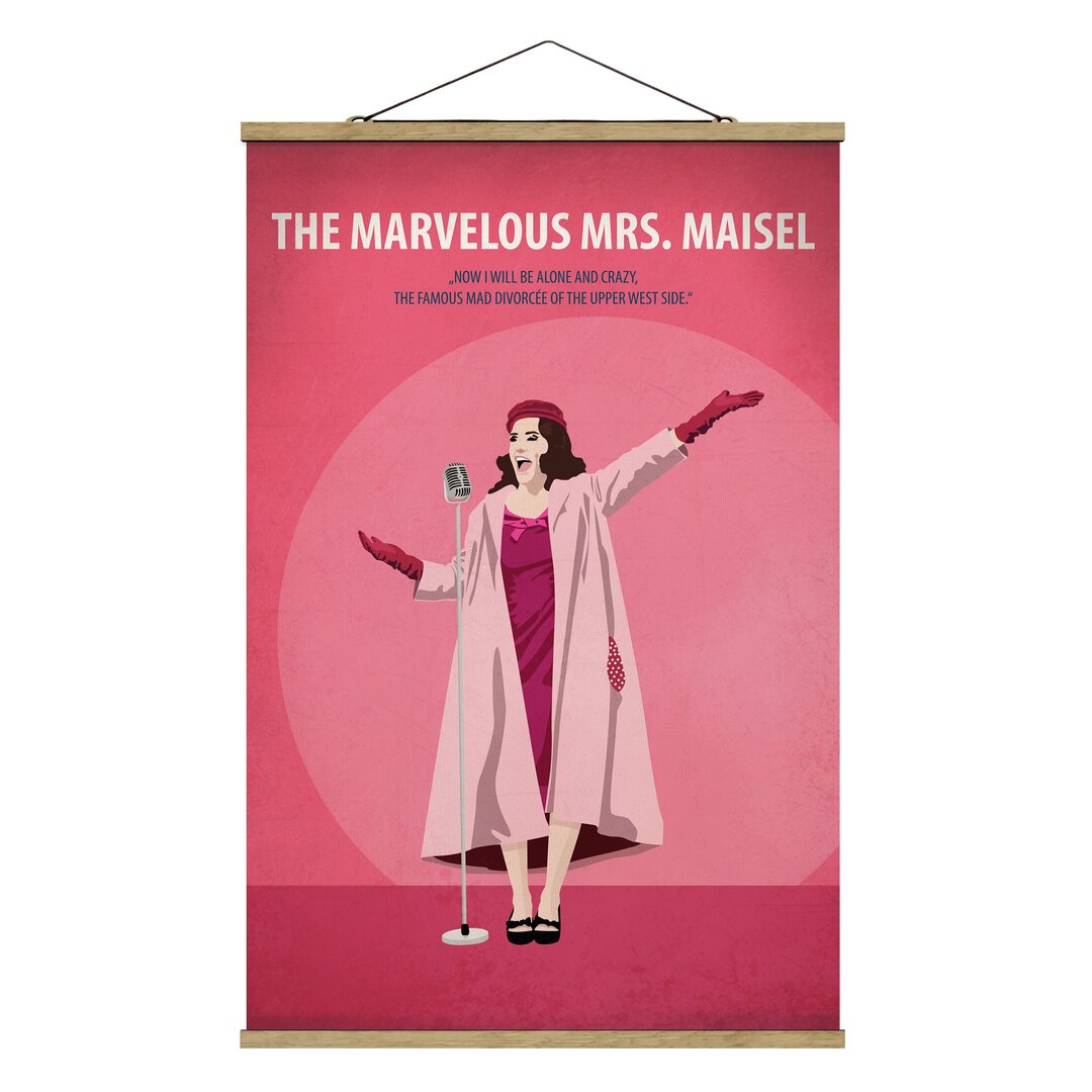 Stoffbild Mit Posterleisten - Filmposter The Marvellous Mrs Maisel im Hochformat 4:3