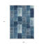 Tapis lavable intérieur / extérieur bleu marine et bleu ciel HomeRoots 9 pi x 12 pi