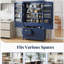 Grande armoire de rangement autoportante en bois avec 8 portes, 3 tablettes réglables, 7 tiroirs et 8 supports à vin-2073077786