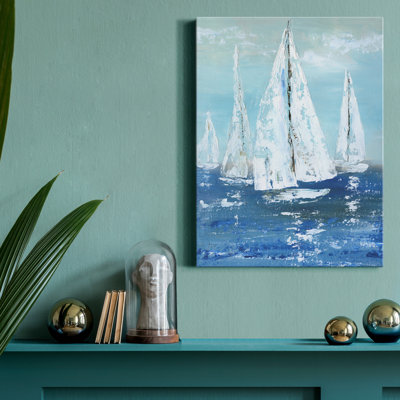 «White Sails», reproduction d'art sur toile tendue