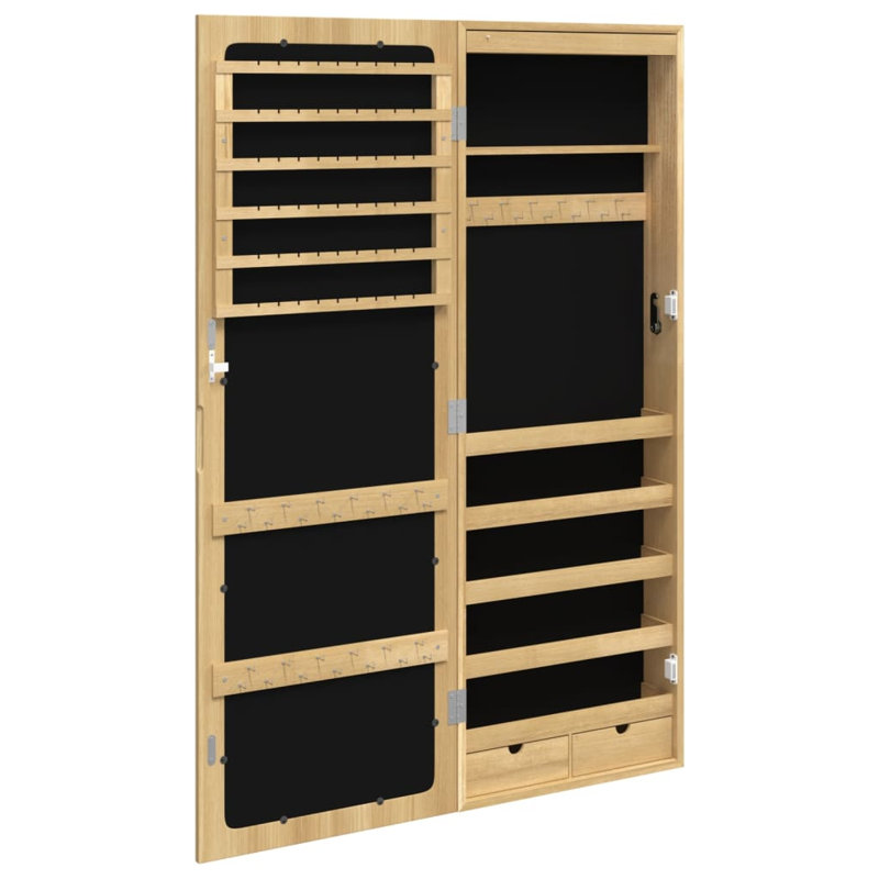 Mylesha Jewelry Armoire, Brown, 106cm H x 37.5cm W